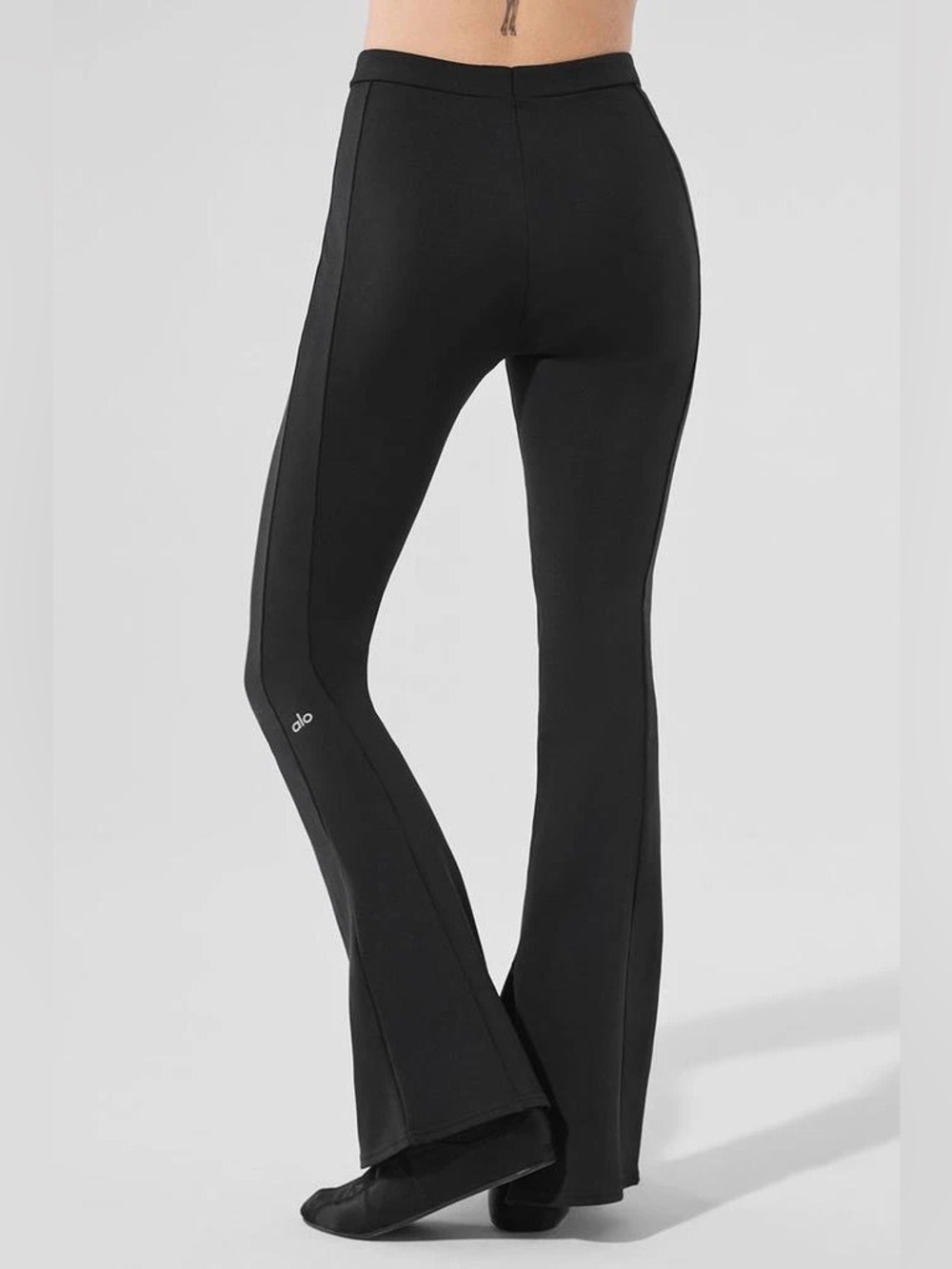 Alo Yoga High-Waist Zip It Flare Legging - Black Size Small Gym Athleisure - Picture 4 of 14